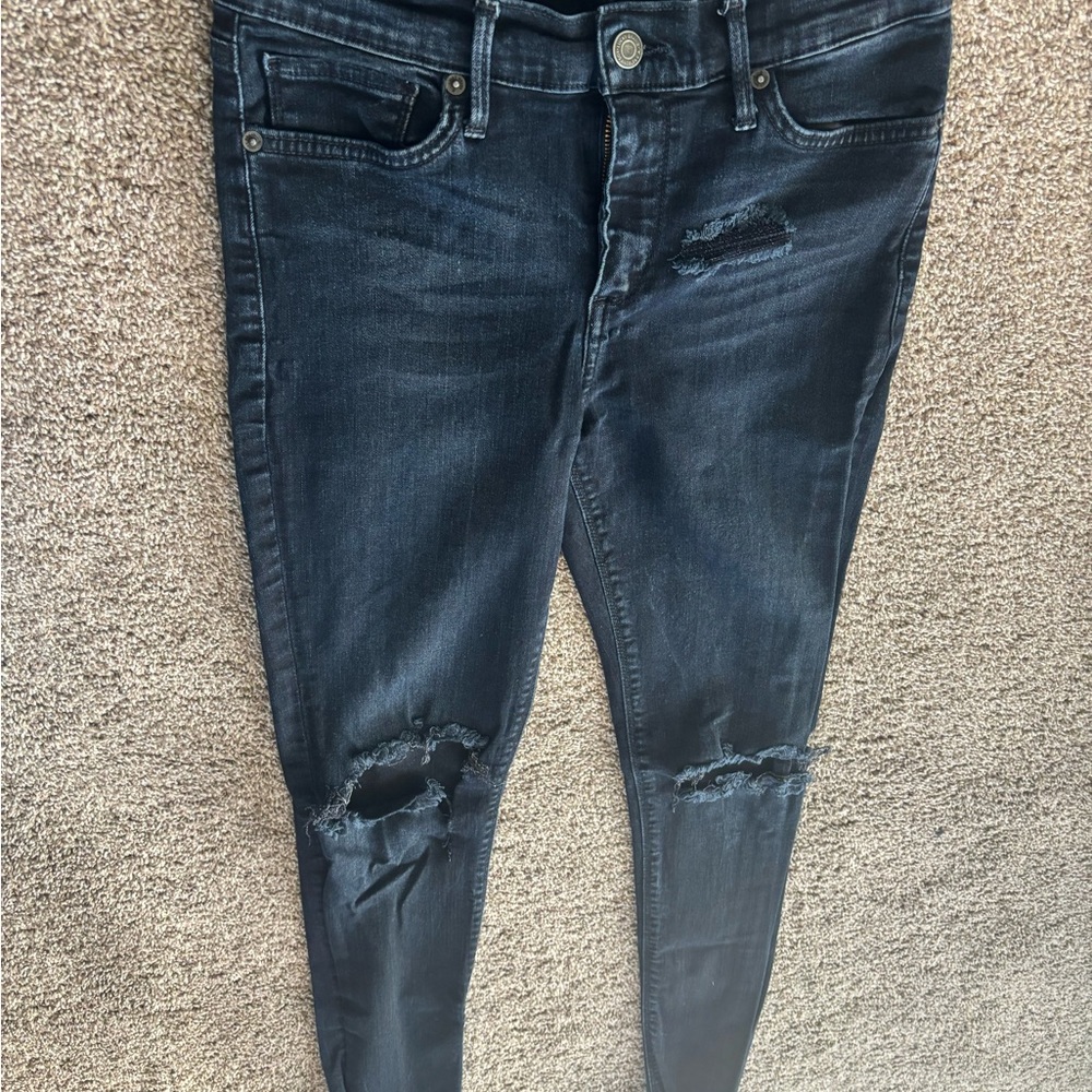 Lucky Brand Black Distressed Brooke Legging Skinny Jeans